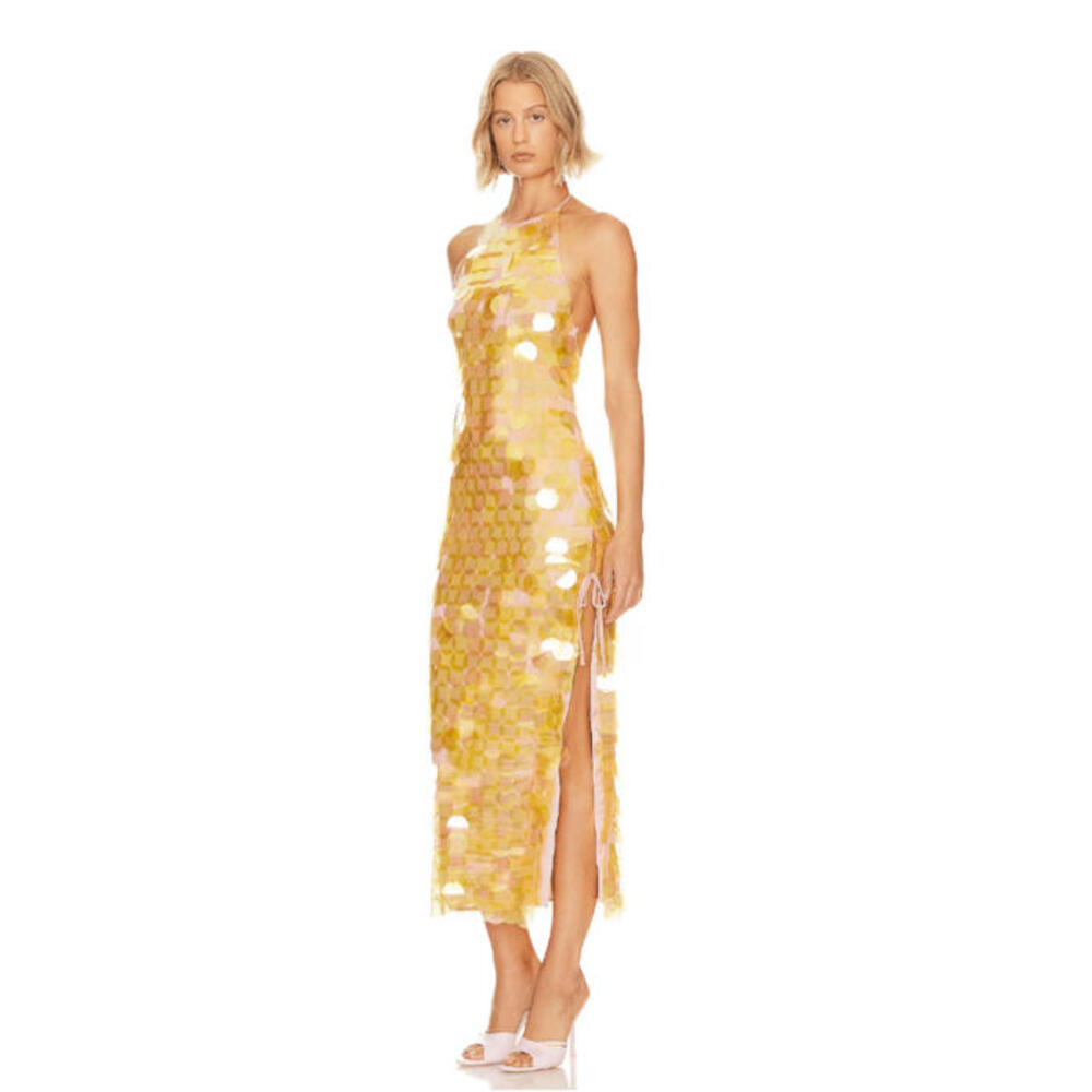 Simon Miller Junjo Dress embellished bodice LIMONECELLO SIZE 8 NWT $595 msrp - Picture 5 of 15